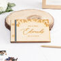Gold Leaves Wooden Wedding Guest Book, thumbnail 1 of 5