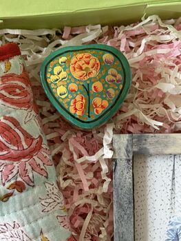 Indian Handpainted Jewellery Box Kashmir Paper Mache, 11 of 11