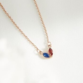 Custom Metal Birthstone Teardrop Necklace, 11 of 11