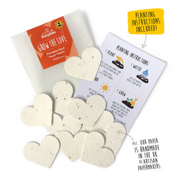 'Grow The Love' Plantable Seed Paper Hearts, 5 of 9