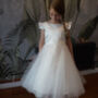 Helena In Ivory ~ Flower Girl | Ceremonial Dress, thumbnail 2 of 5