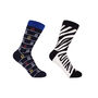 Christmas Tree Black And Zebra Black Women's Socks Bundle, thumbnail 1 of 6