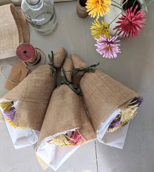 Handmade In Devon Natural Wooden Meadow Flowers Bouquet, 3 of 7