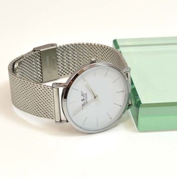 Personalised Wrist Watch Sleek White Dial, 2 of 4