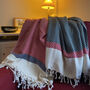 Personalised Recycled Cotton Throw, Sustainable Gift, thumbnail 7 of 11