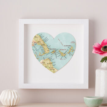 Personalised Location Skiathos Map Heart Print, 3 of 4