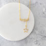 Gold Plated Shooting Star Charm Necklace, thumbnail 4 of 7