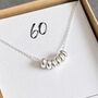 60th Birthday Necklace In Sterling Silver, thumbnail 1 of 7
