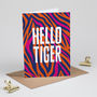 'Hello Tiger' Animal Print Valentine's Card, thumbnail 3 of 3