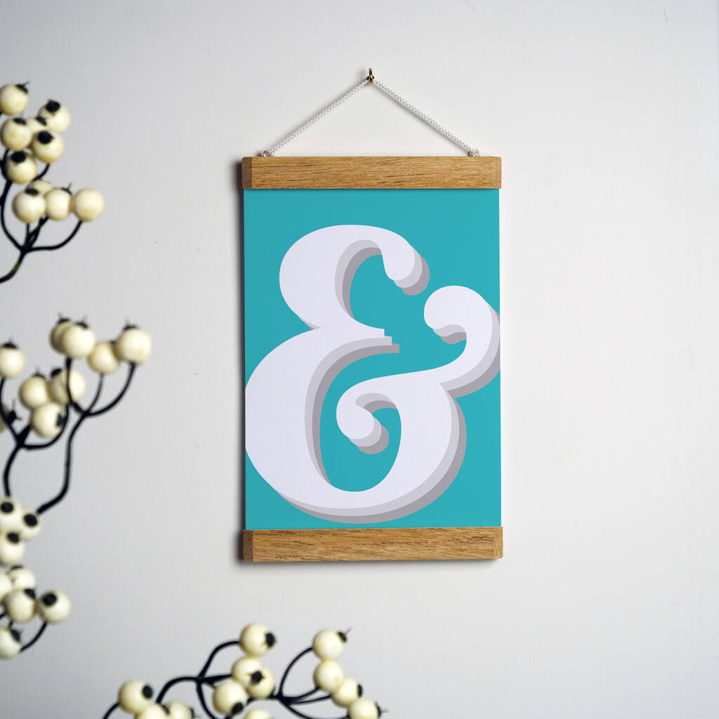 Ampersand A5 Print With Hanging Frame By Tea One Sugar