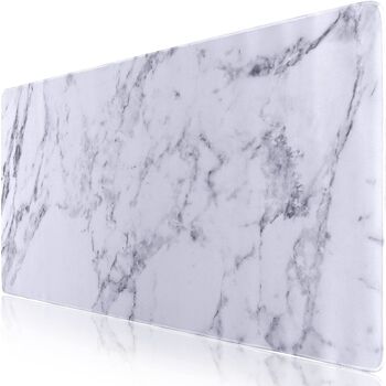 White Marble Desk Pad Protector, 3 of 7