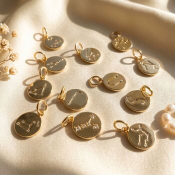 Gold Plated Constellation Astrology Star Sign Charm Necklace, 3 of 5
