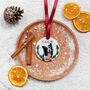 Dogs First Christmas Personalised Photo Tree Decoration, thumbnail 5 of 8