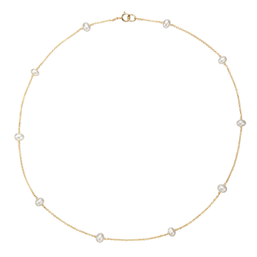 Silver Pearl Cluster Necklace – Lily & Roo