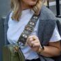 Olive Green Egyptian Eye Bag Strap | Extra Long Crossbody Replacement Bag Strap, thumbnail 1 of 4