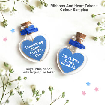 Personalised 'Something Blue' Heart Bottle, 2 of 3