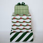 Christmas Green Gingham Luxury Wrapping Paper, thumbnail 6 of 6