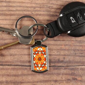 Moroccan Flower Millefiori Print Keyring, 2 of 9