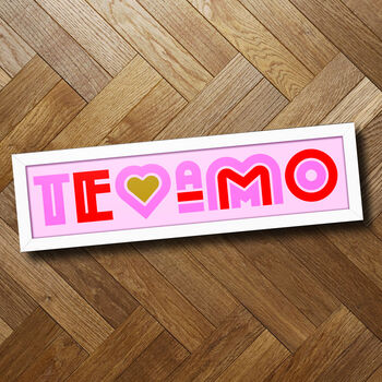 Te Amo 'I Love You' Framed Print, 4 of 6