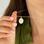 Double Fingerprint Round Pendant Necklace, thumbnail 1 of 5