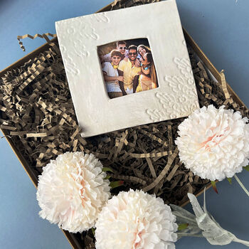 Cream Lace Ceramic Wall Photo Frame, 3 of 6