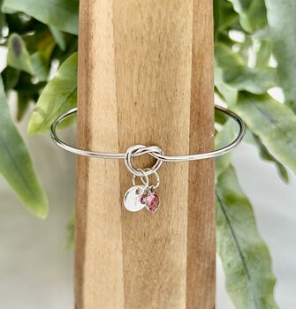 Personalised Knot Bangle | Maid Of Honour Gift, 11 of 12