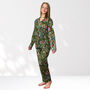 Green Floral 100% Cotton Ladies Pyjamas, thumbnail 6 of 8