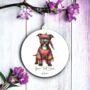 Personalised Bull Terrier Hippie Dog Decoration B, thumbnail 2 of 2
