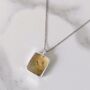 'The Rectangle' Citrine Sterling Silver Necklace, thumbnail 2 of 8