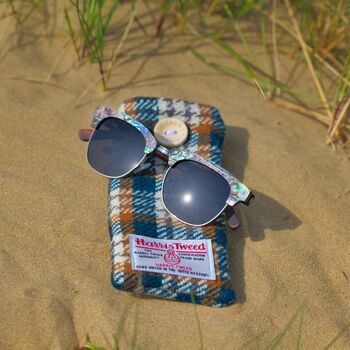 Half Frame Seashell Sunglasses With Brown Lens, 3 of 5