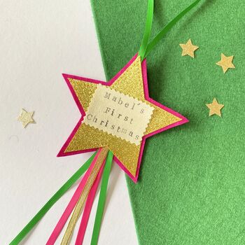 Personalised Christmas Star Hanging, 4 of 5
