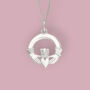 Sterling Silver Claddagh Necklace, thumbnail 1 of 12