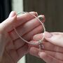 Sterling Silver Ball Bead Bracelet With Horseshoe Charm, thumbnail 1 of 4