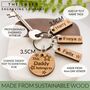 Personalised Oak 'This Daddy Belongs To…' Keyring, thumbnail 2 of 5