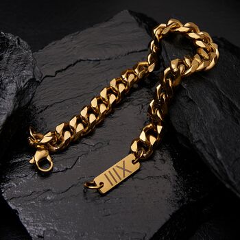 Mens Personalised 11 Mm Curb Link Bracelet, 6 of 10