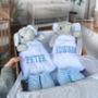 Twin Baby Boy Elephant Comforter Gift Box, thumbnail 1 of 4