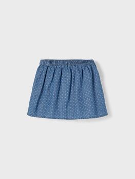 Becky Dotted Denim Skirt, 3 of 4