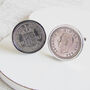 Personalised Sixpence Year Coin Cufflinks, thumbnail 1 of 6