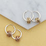 Nest Gold/Rose Gold Plated Silver Hoop Earrings, thumbnail 1 of 3