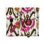Ikat Print 100% Cotton Ladies Pyjama Short Set In White And Pink, thumbnail 5 of 6