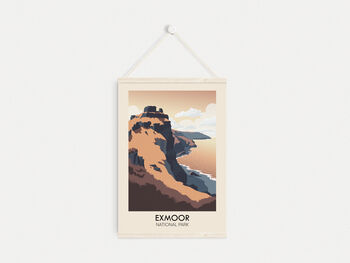 Exmoor National Park Travel Poster Art Print, 6 of 8