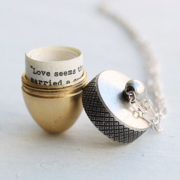Acorn Squirrel Locket With Personalised Message, 4 of 12