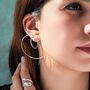 Abstract Unusual Hoop Sterling Silver Hoop Earrings, thumbnail 1 of 7