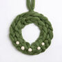 Kissing Wreath Christmas Beginner Finger Crochet Kit, thumbnail 3 of 8