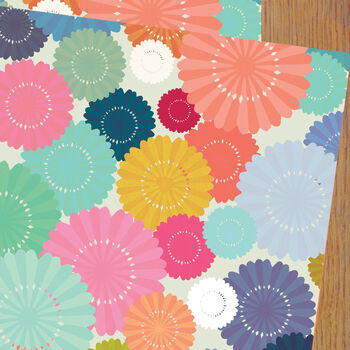 Paper Fan Wrapping Paper Two Sheets, 2 of 5