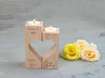 Personalised Double Love Tealight Holder, 2 of 2