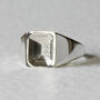 Phantom Emerald Signet Ring Silver, thumbnail 4 of 8