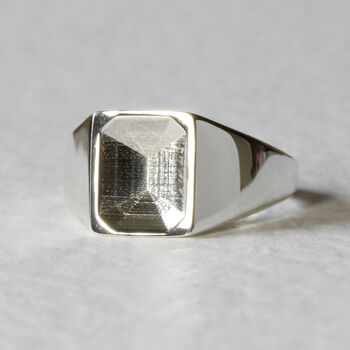 Phantom Emerald Signet Ring Silver, 4 of 8