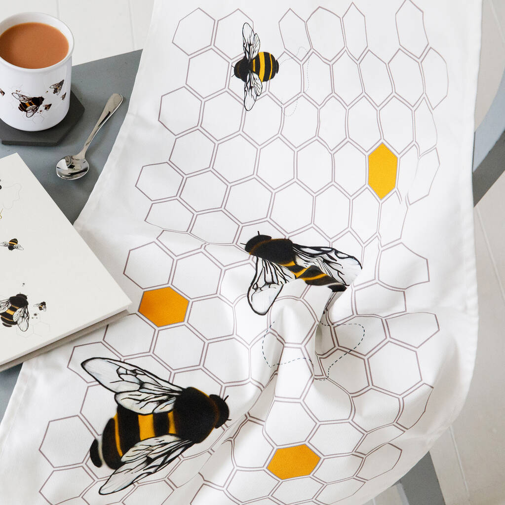 Bumble Bee Tea Towel By Strive Creatives | notonthehighstreet.com