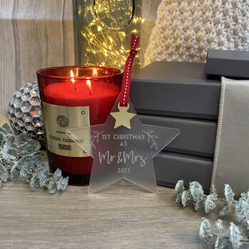 Personalised Rose Gold Star Christmas Dec 23, 5 of 12
